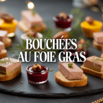 plateau bouchées au foie gras pour apéritif décor festif