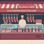 Devanture boucherie halal Grande Rue d'Oullins