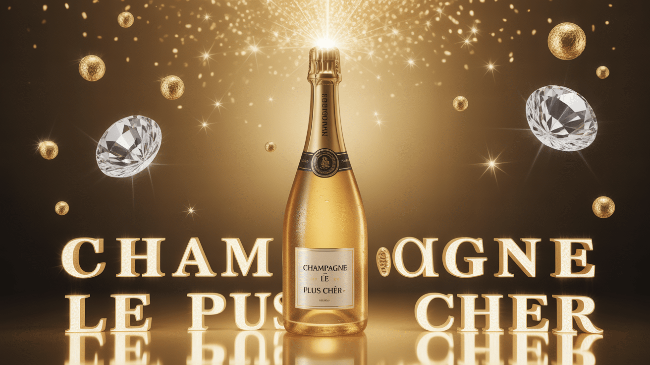 Champagne le plus cher luxueux avec diamants et or
