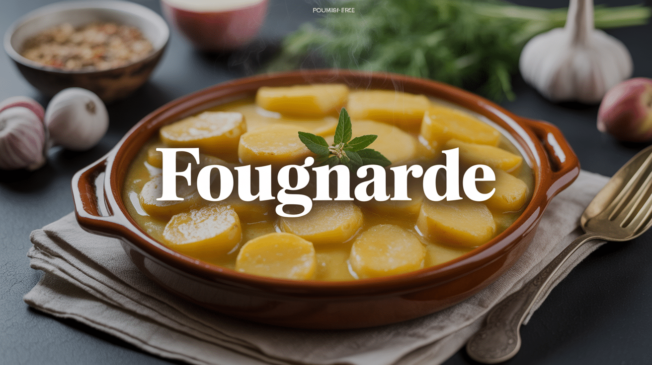Fougnarde dorée aux pommes caramélisées