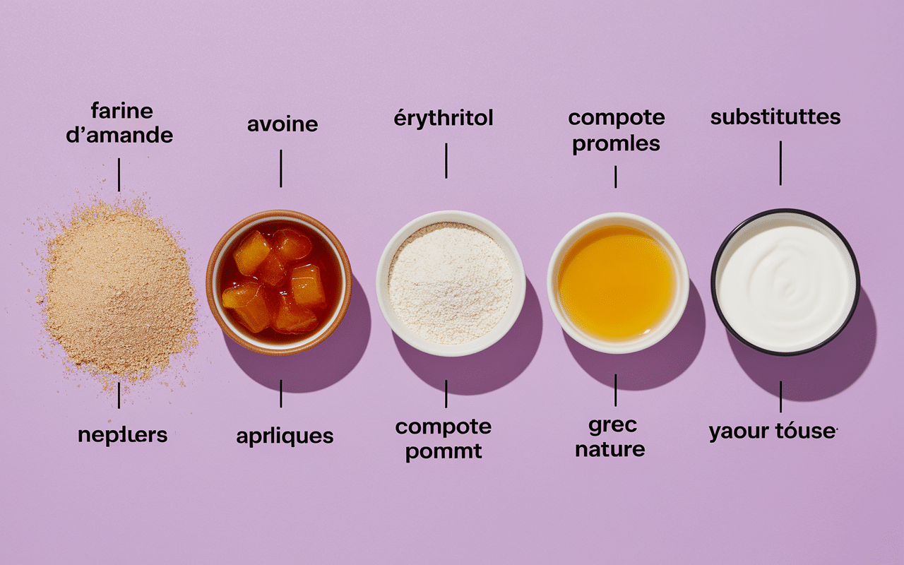 ingrédients substitutions muffin sans sucre pour diabetique