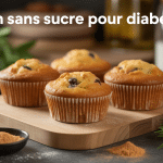 muffin sans sucre pour diabetique ingrédients sains planche bois