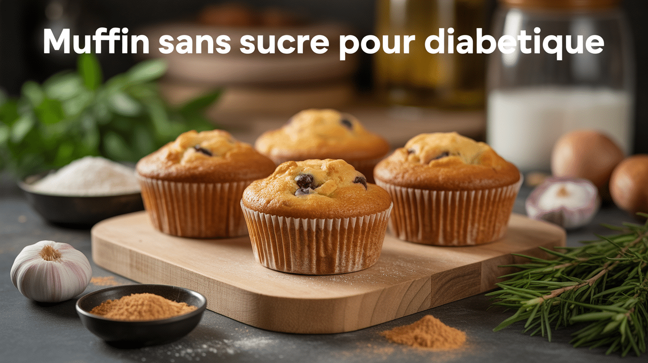 muffin sans sucre pour diabetique ingrédients sains planche bois