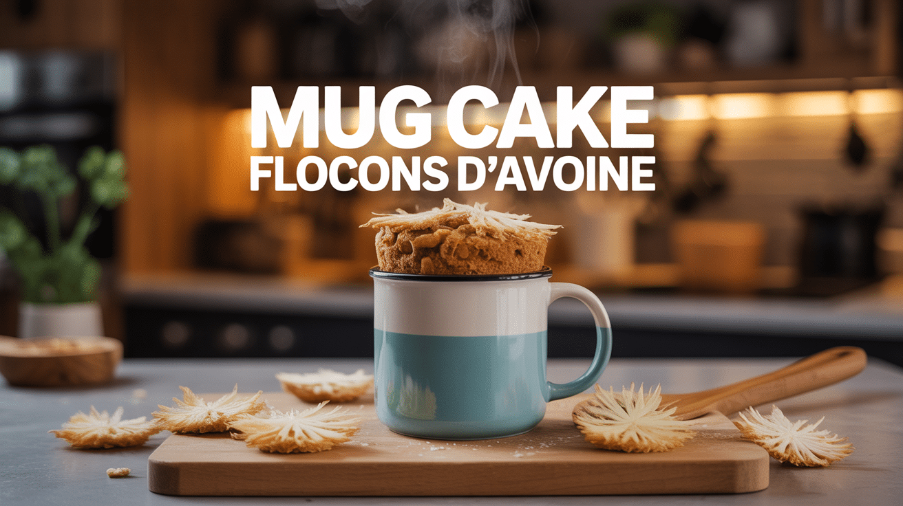 Mug cake flocon d'avoine sain et rapide en mug