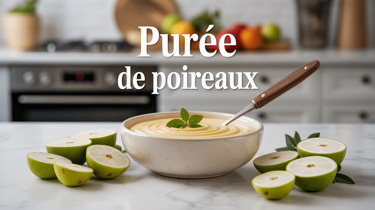 Bol purée de poireaux onctueuse et poireaux frais