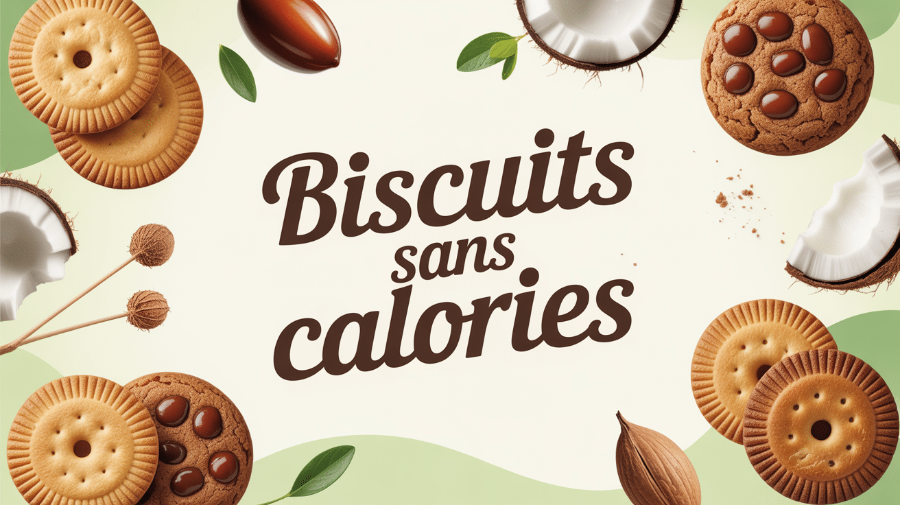 Présentation élégante de recette biscuit sans calories sur assiette