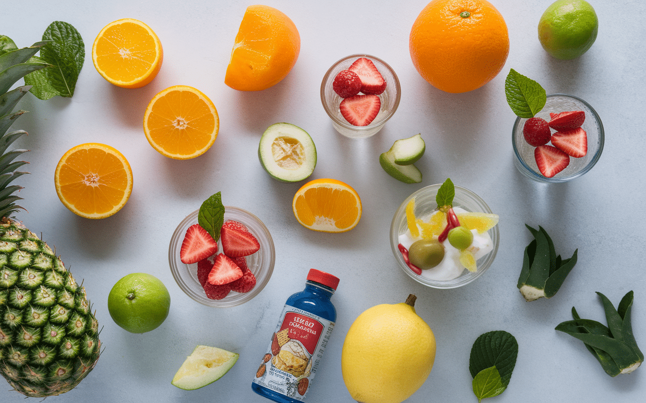 Fruits frais pour punch sans alcool gourmand