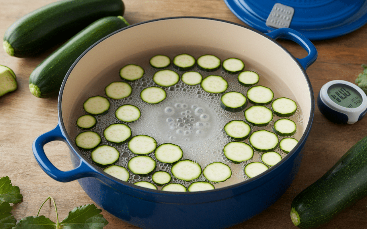 temps de stérilisation courgettes crues le parfait casserole bocaux