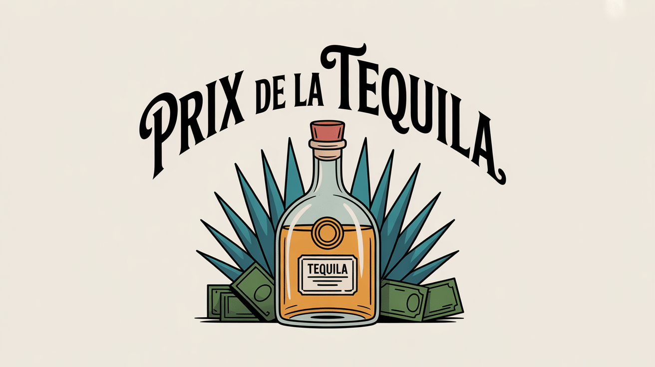 Tequila prix : bouteille avec argent et agaves
