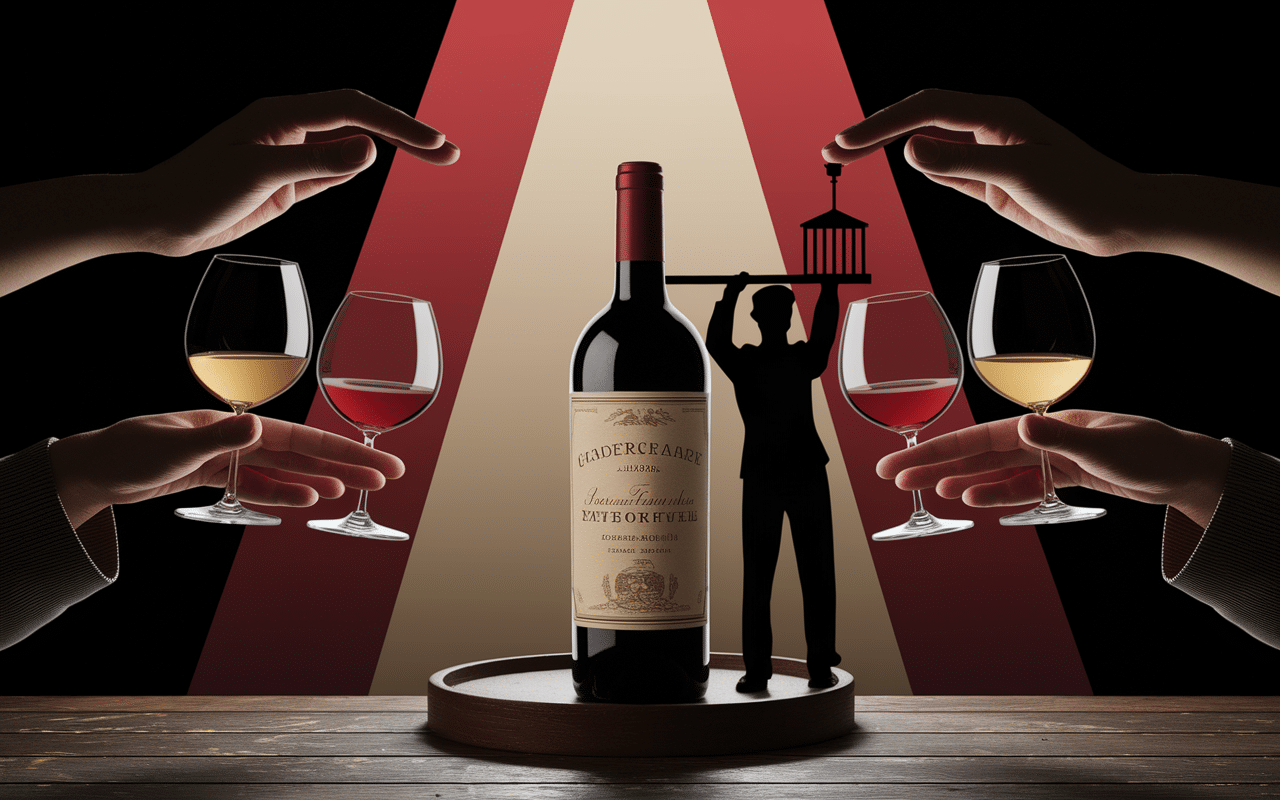 Scène vente aux enchères vin le plus cher au monde