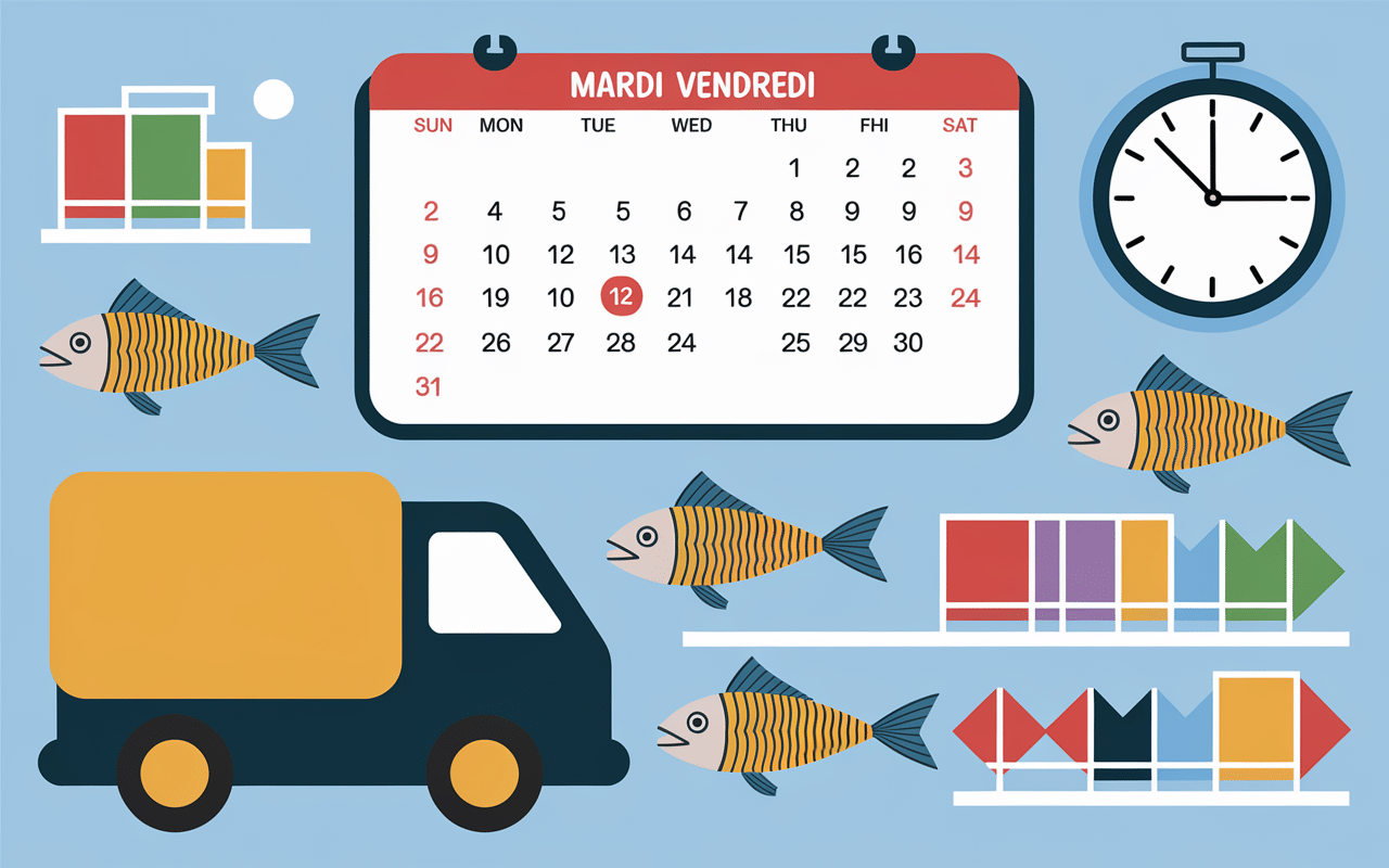 arrivage poisson quel jour livraison mardi vendredi matin