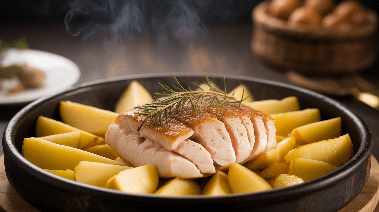 bacalhau a braga morue pommes de terre plat chaud