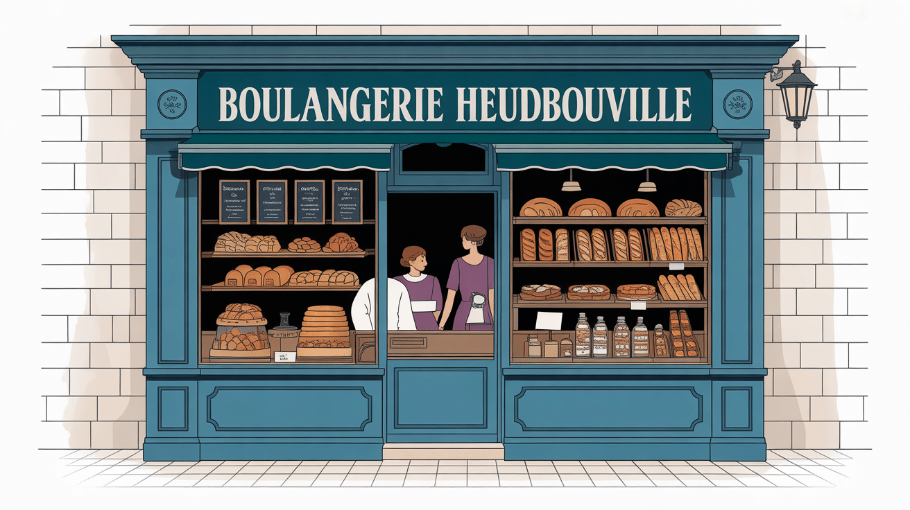 devanture boulangerie heudebouville normandie