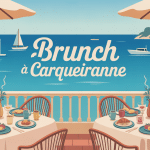 Terrasse restaurant brunch Carqueiranne vue mer