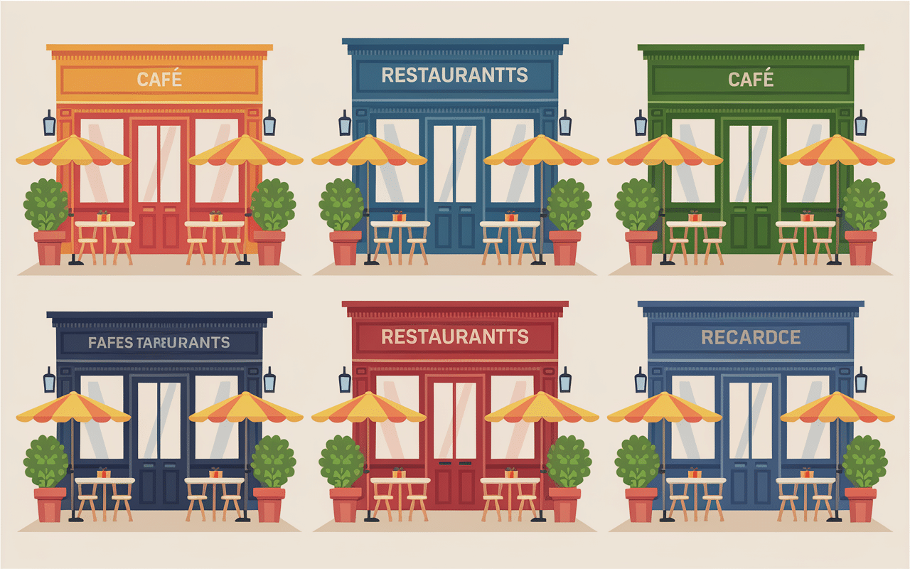 Facades cafes brunch Toulon ambiance chaleureuse