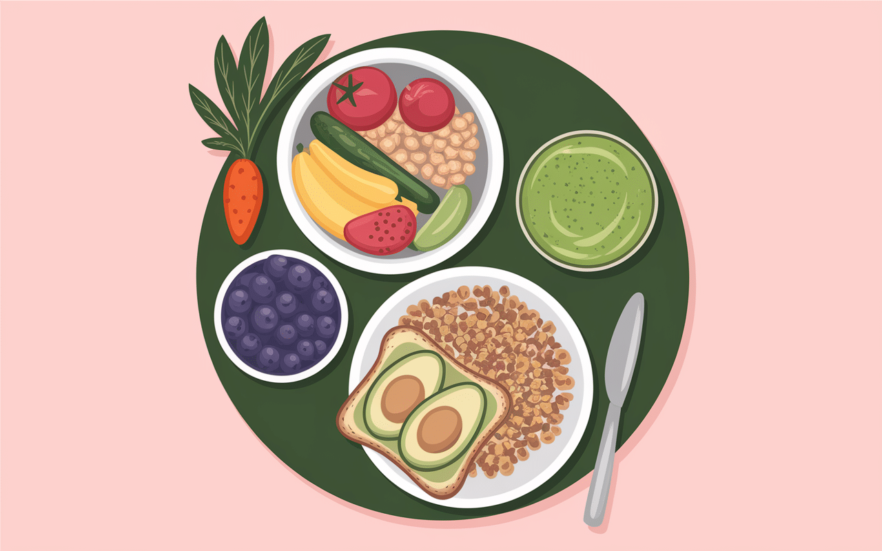 Brunch Toulon assiette végétarienne healthy colorée