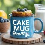 Cake mug healthy moelleux aux myrtilles et ingrédients sains