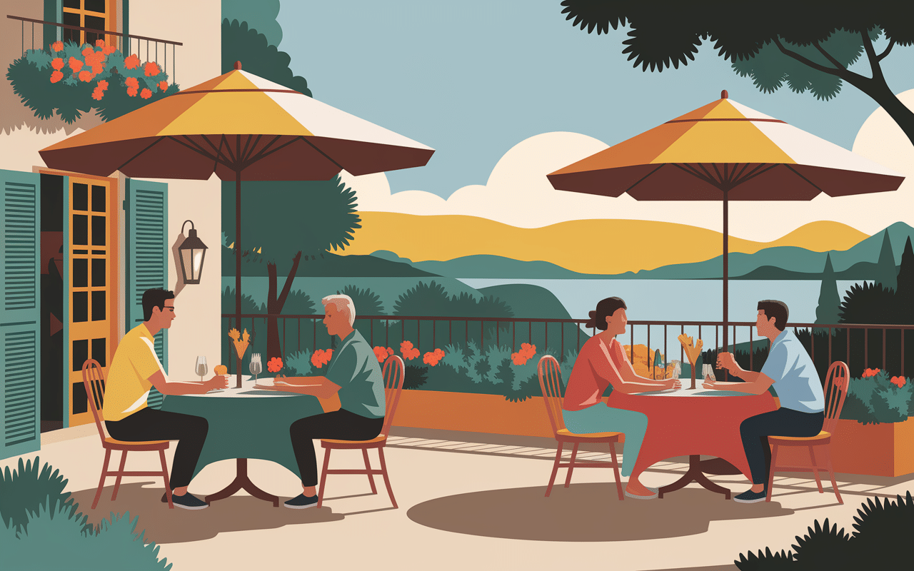 ambiance conviviale chez choupette vallauris