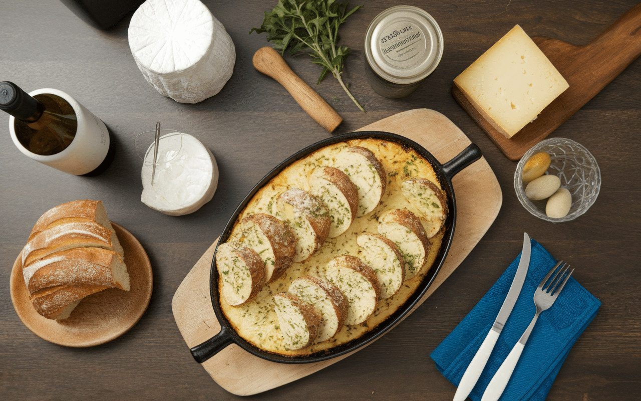 préparation croute savoyarde pain fromage vin cuisine