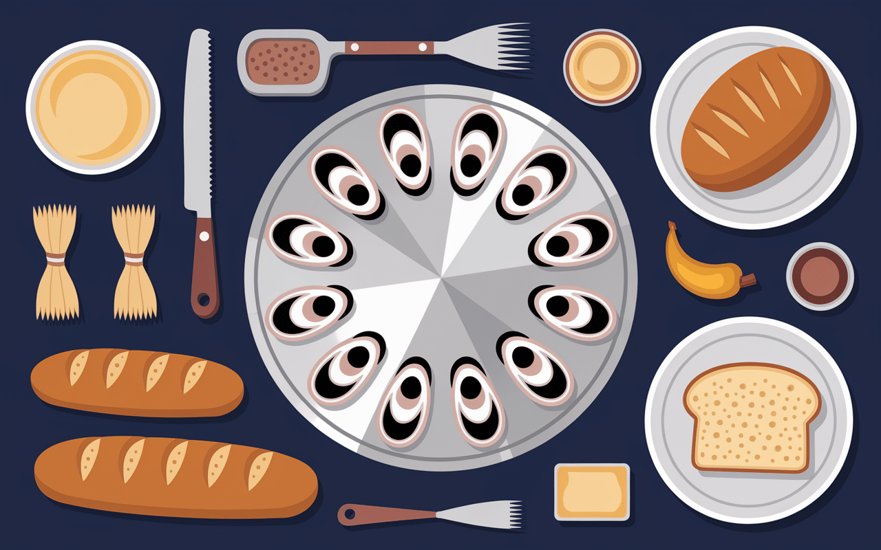 eglade de moule préparation étapes plaque et ingrédients