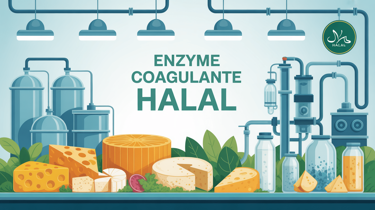 Usine avec fromages et enzymes coagulante halal