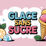 Cornet de glace sans sucre multicolore fond pastel