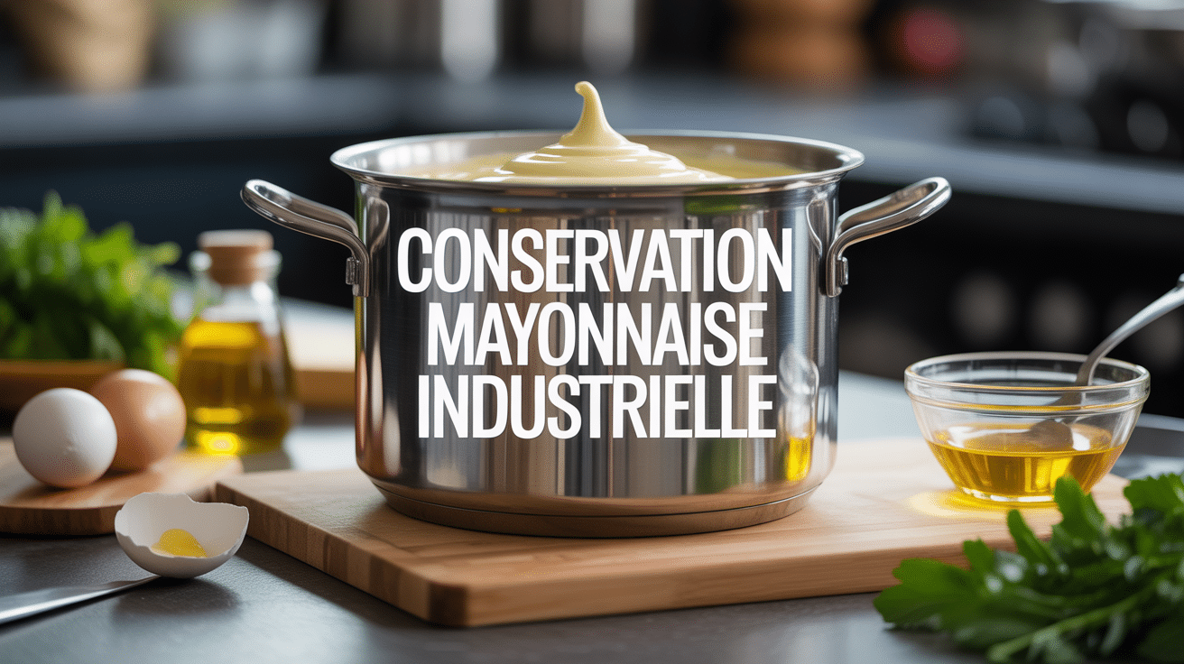 mayonnaise industrielle conservation pot ouvert oeufs huile