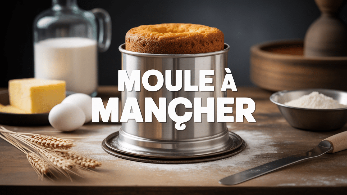 Moule à manquer en métal avec ingrédients pâtisserie