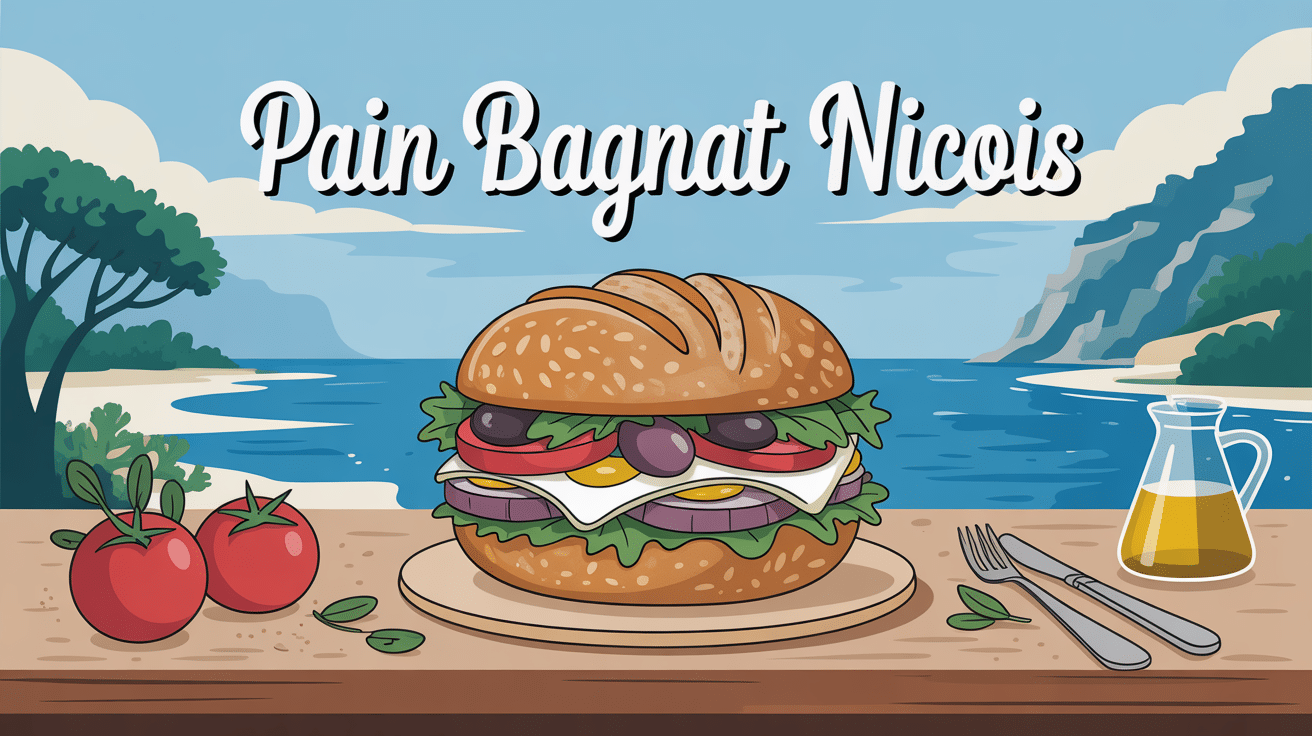 pain bagnat nice sandwich méditerranéen sur pain rond