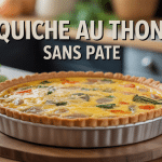 quiche au thon sans pate dorée garnie de légumes
