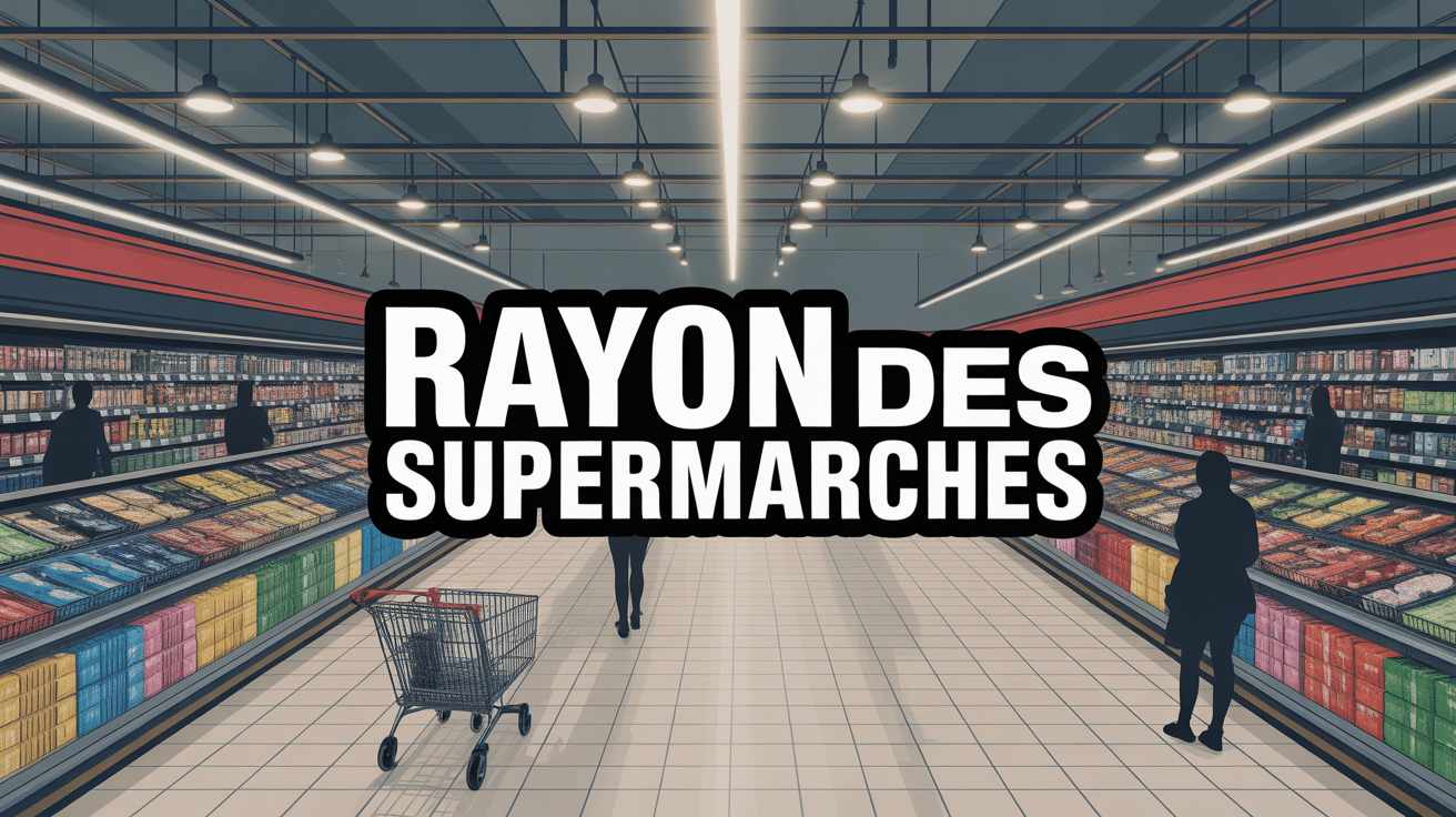 rayon des supermarchés moderne avec clients