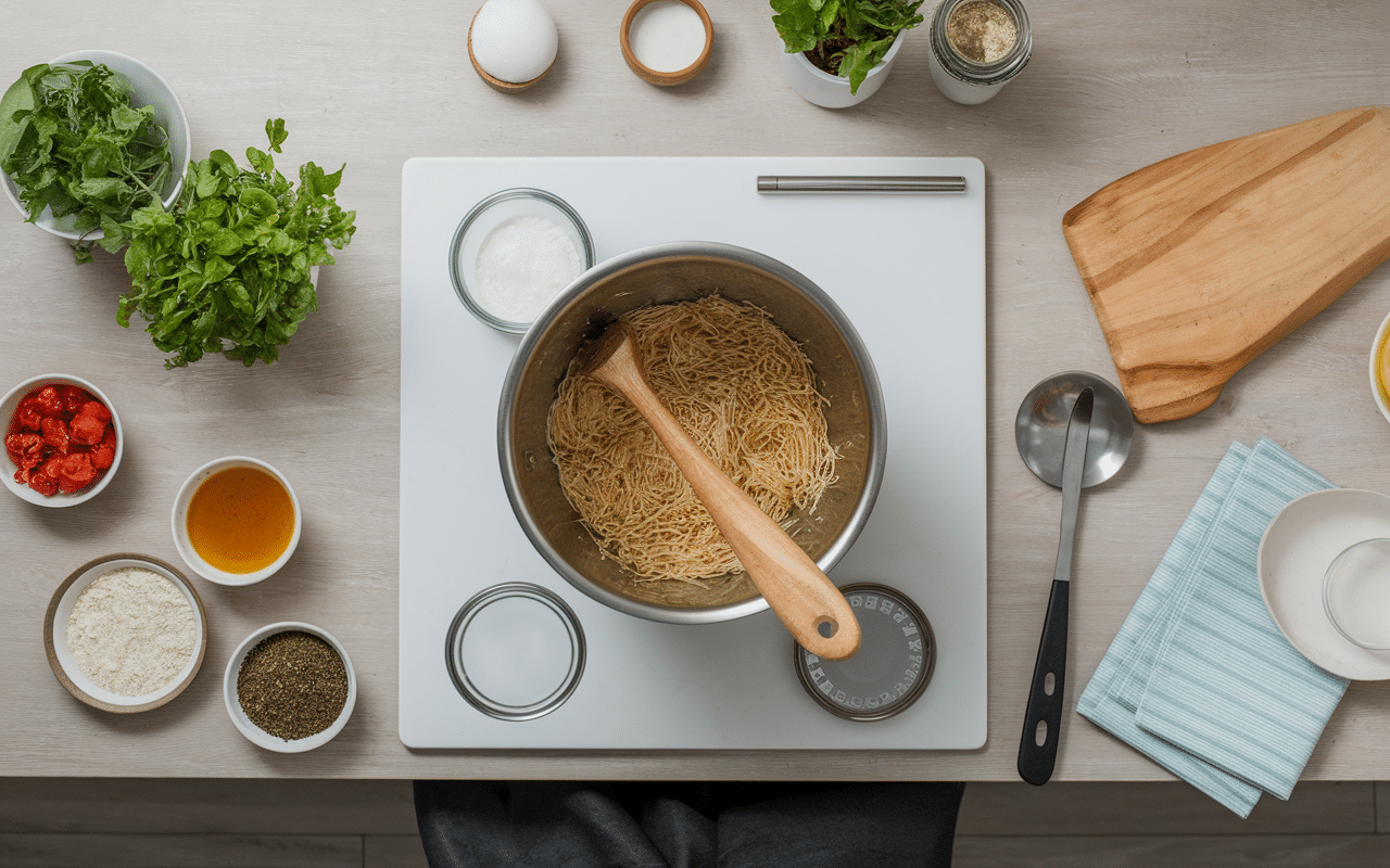 Préparation maison de sauce Big King en cuisine lumineuse