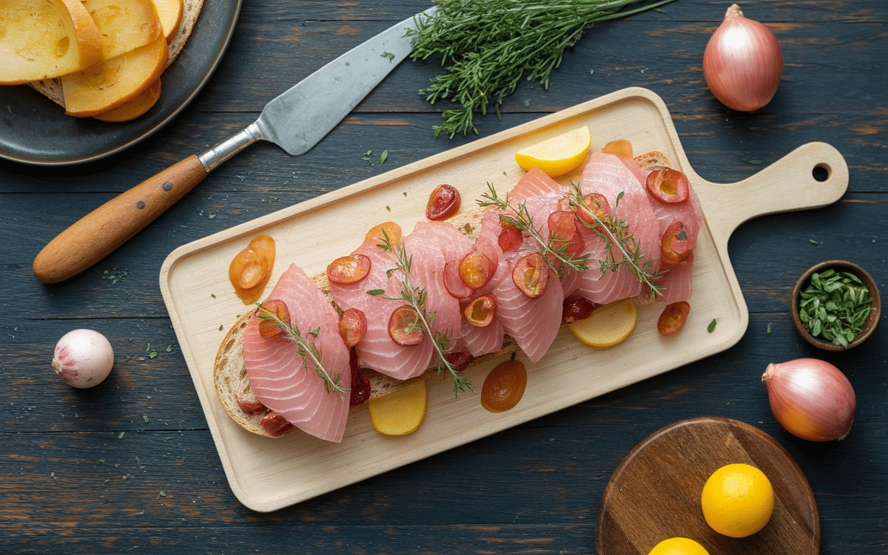 recette hareng matjes sur pain seigle et pommes