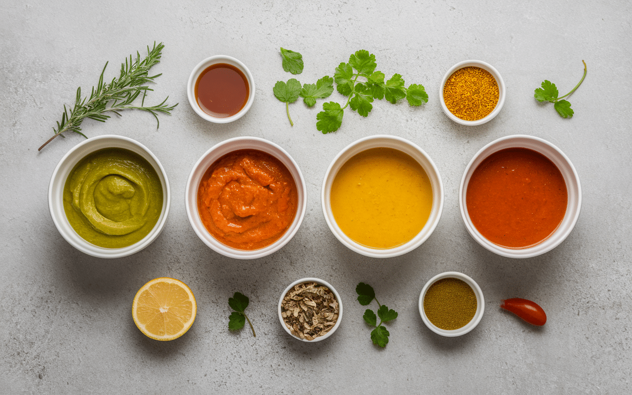 Variantes sauce sauté de porc cookeo moutarde curry tomate miel-soja