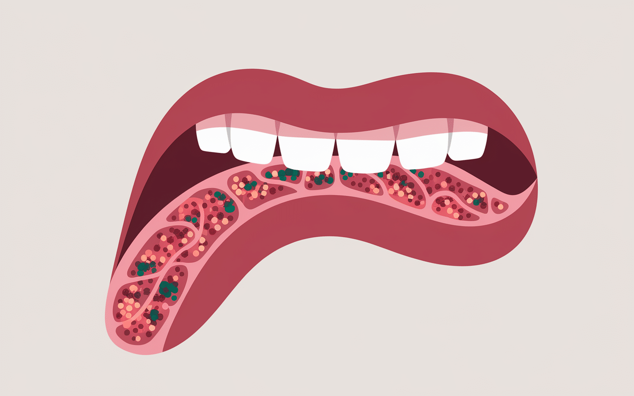 Schéma palais gustatif papilles et zones sur langue