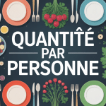 tableau quantité aliment par personne table dîner