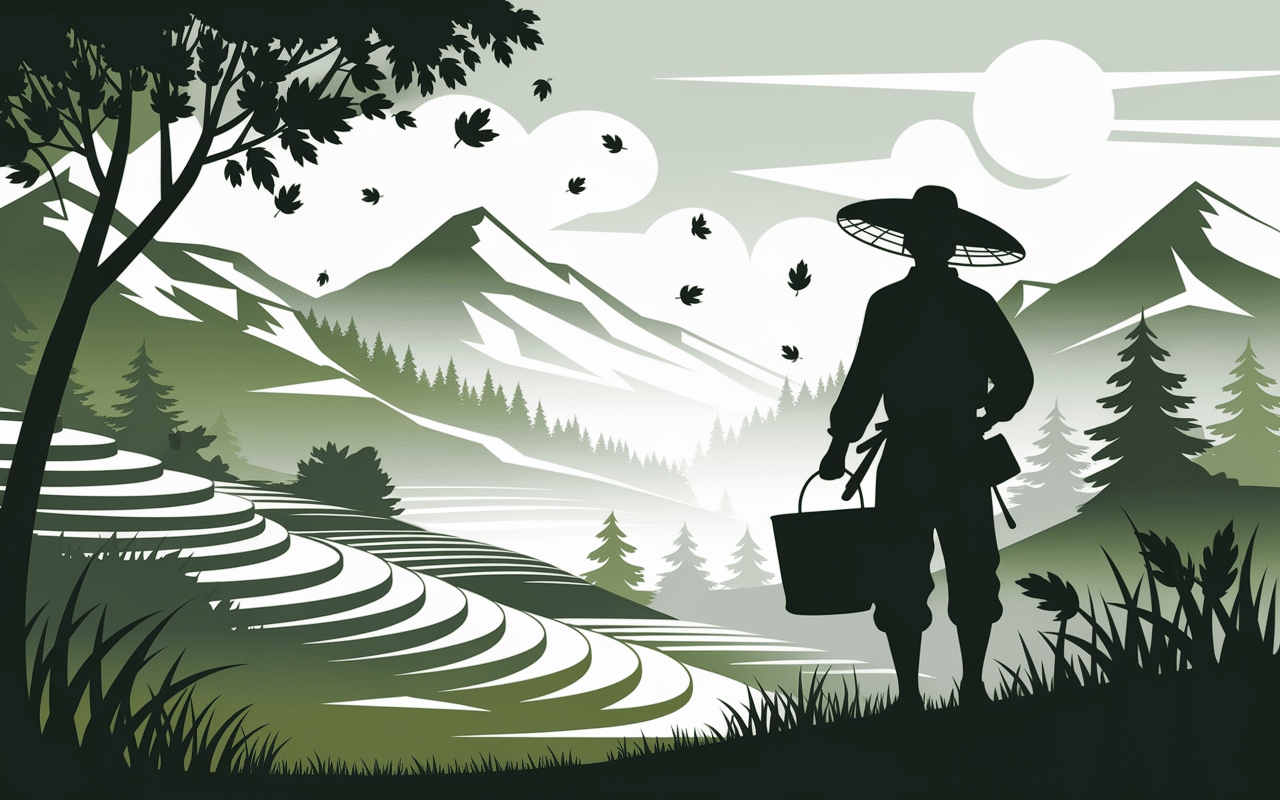 the wulong cueilleur montagne plantation brume