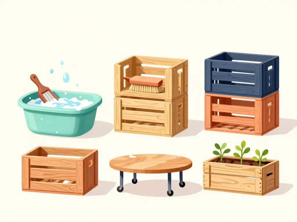 cagettes nettoyage et détournement créatif