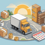 Illustration déménagement pas cher longue distance, coûts, volume et calendrier