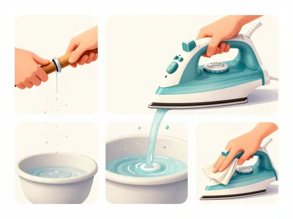 détartrage centrale vapeur calor express anti calc, trois étapes du processus