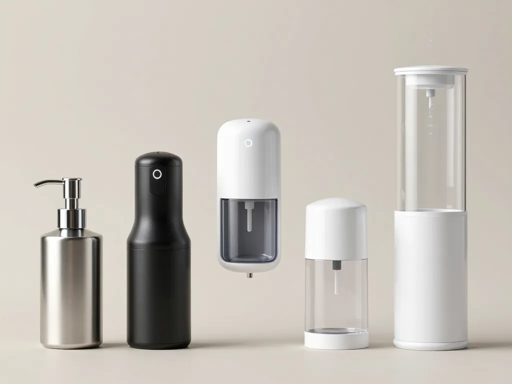 distributeur de savon lineup comparatif types