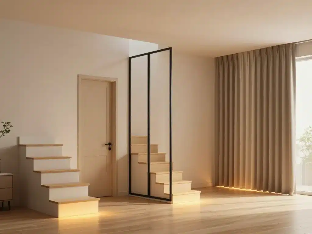 Options pour fermer un escalier pour garder la chaleur