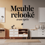 Illustration meuble relooké avant apres, scène avant après multi-meubles