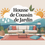 Illustration remplacer housse coussin salon de jardin