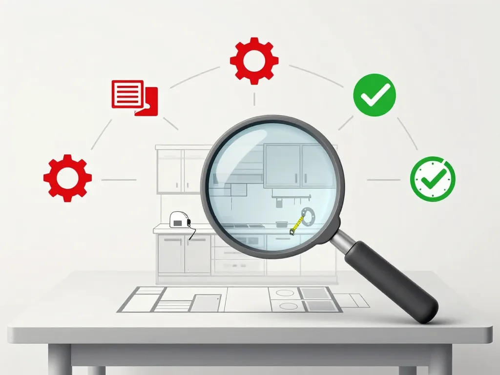 Schéma pour repérer les cuisinistes à éviter avant acompte