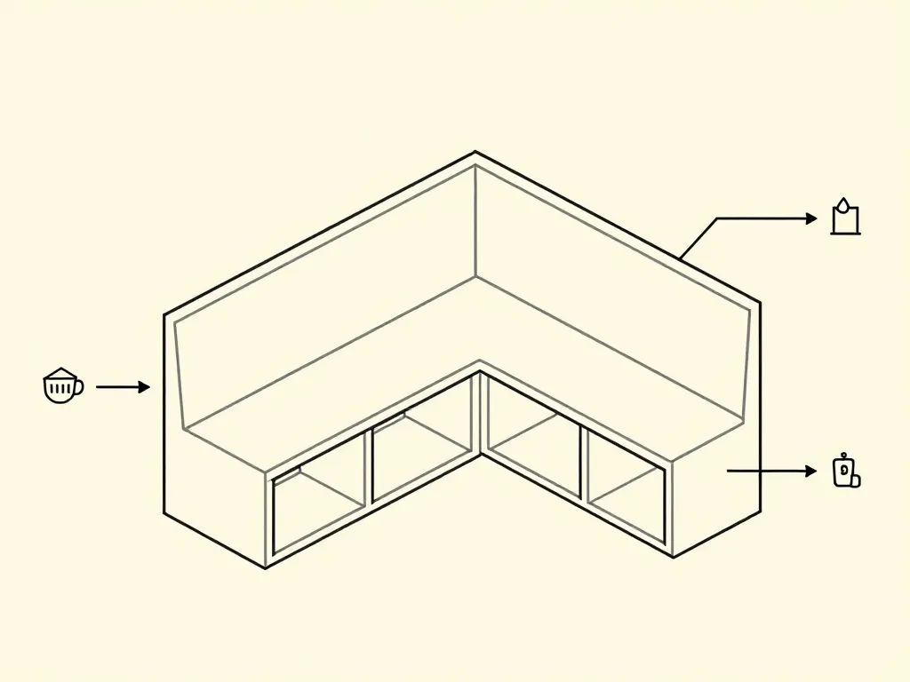 banquette pour cuisine avec rangement et assise ergonomique