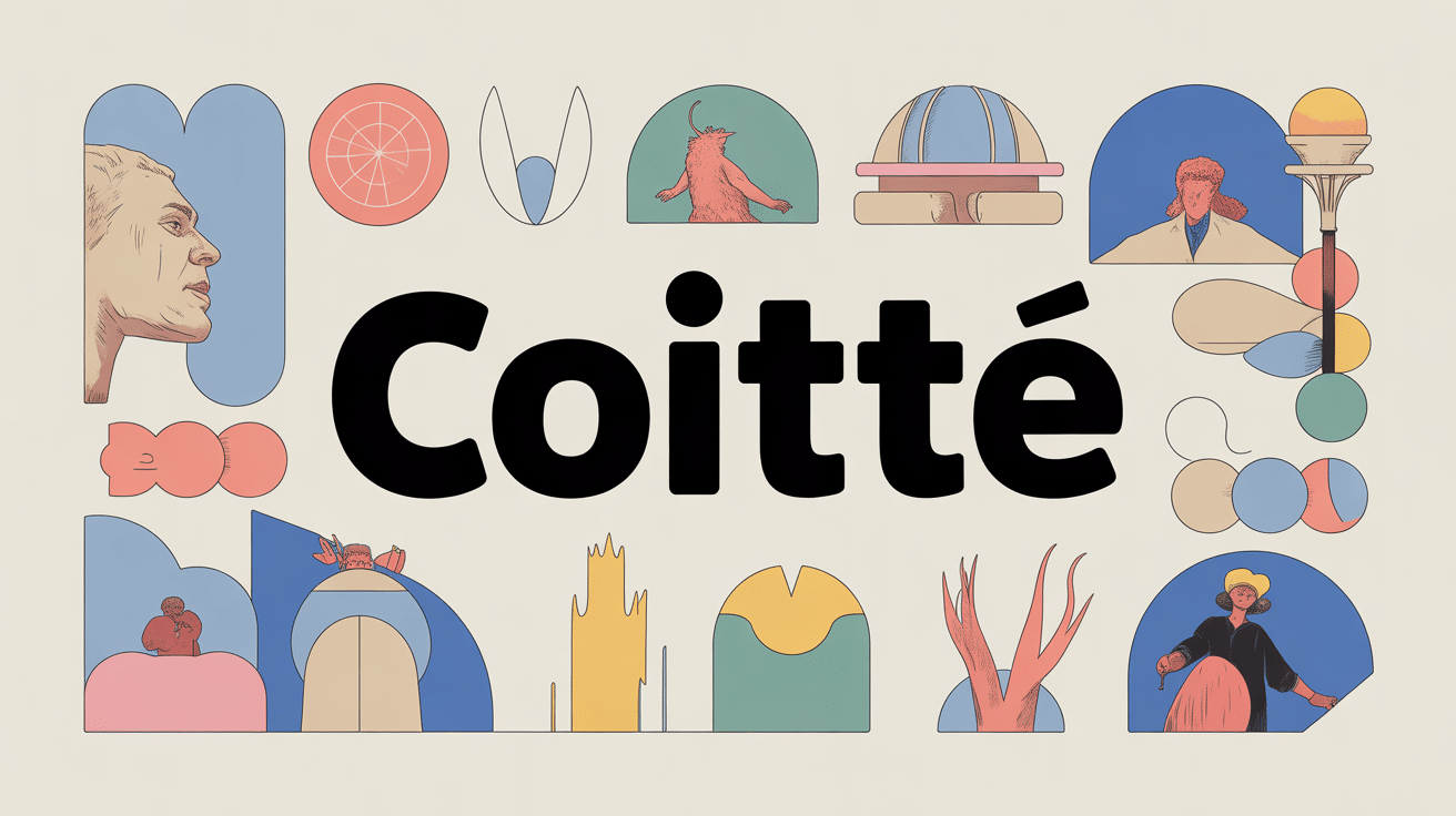 illustration éducative coitte mot français