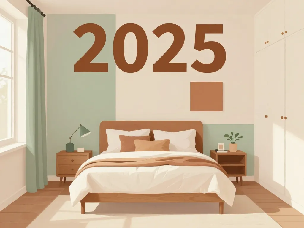 couleur tendance 2024 chambre à coucher palette harmonieuse