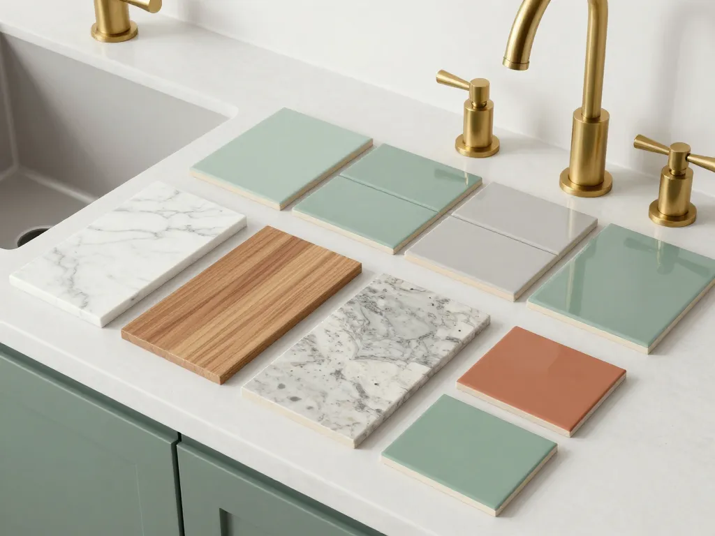 association matériaux et couleurs tendance pour cuisine moderne