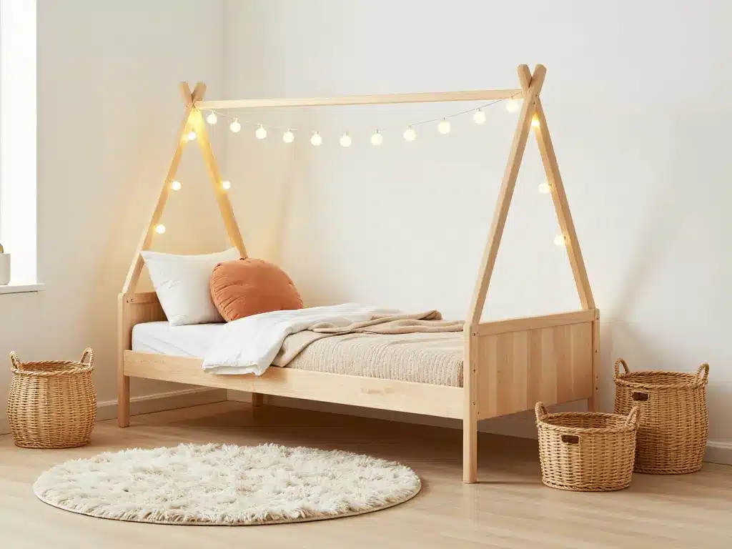 deco lit cabane enfant accessoires décoratifs